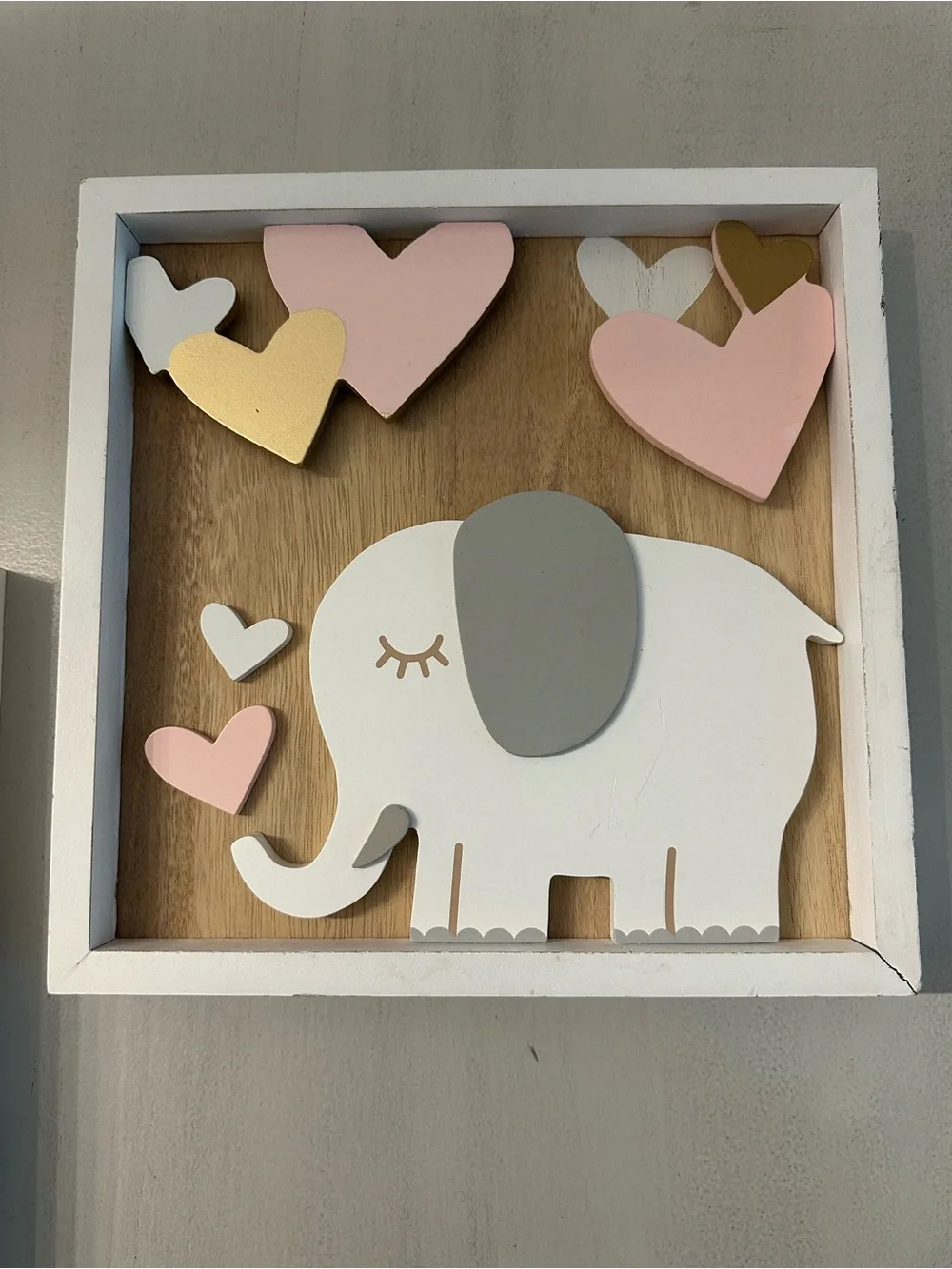 Hobby Lobby Elephant and Giraffe Room Decor 9.84” x 9.84”